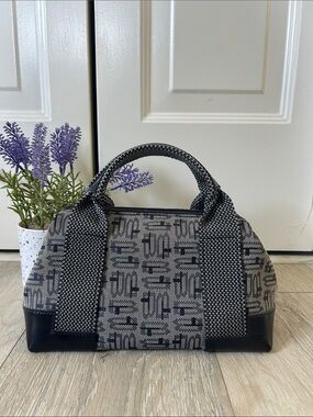 TOSCA BLU Blue & Gray Monogram Satchel